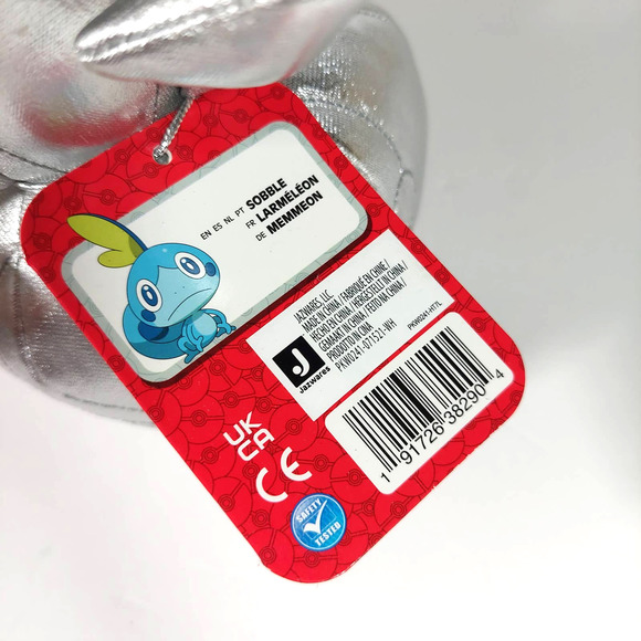 Pokémon 25th Anniversary Jazwares Silver Sobble 8" Plush New With Tags - Picture 8 of 8